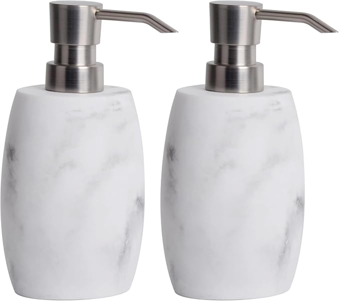 Clasin Home Resin Soap Dispenser Set 2, Refillable Hand Soap Dispenser by ClasinHome