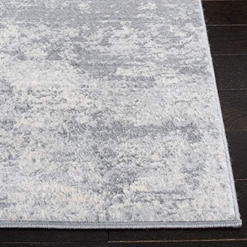 SAFAVIEH Brentwood Collection 8' x 10' Grey/Ivory BNT822H Modern Abst...