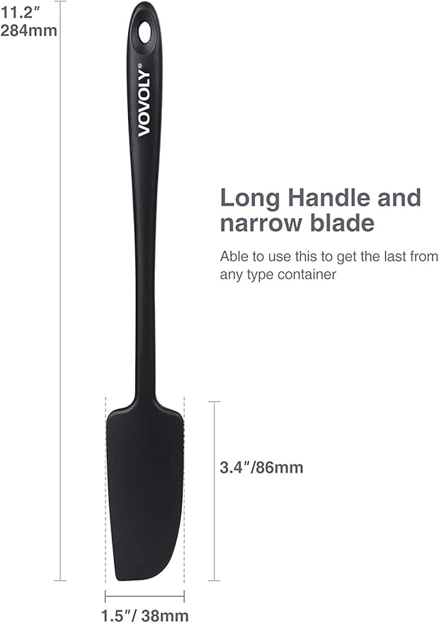 Silicone Jar Spatula, Small Rubber Scraper, Spatulas Silicone Heat Resistant - Image 2
