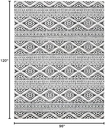 SAFAVIEH Tulum Area Rug 8x10, Large Ivory & Black TUL272B