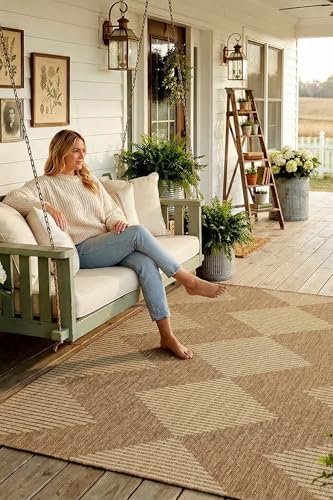 MontVoo-Outdoor Rug Carpet Patio Rug 8x10 Polypropylene Indoor Outdoor Rugs f...