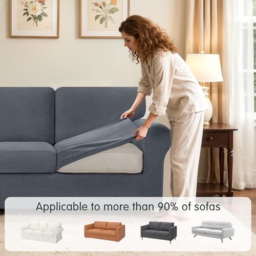 SUBRTEX 5 Piece Stretch Loveseat Slipcover,Couch Cover for 2 Cushion Washable...