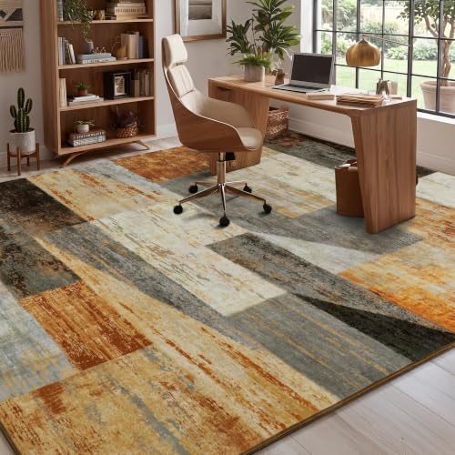 Mugorn Modern Geometric Living Room Rug, Soft Large 9x12 Area Rug