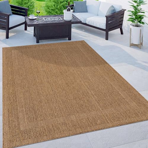 Rugshop Border Jute-Style Indoor Outdoor Area Rug Natural/Jute 5' x 7'