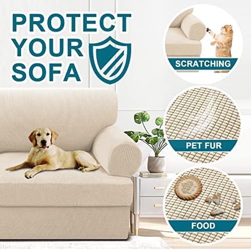 Turquoize T Cushion Chair Slipcover Armchair Slipcover for Living Room Stretc...