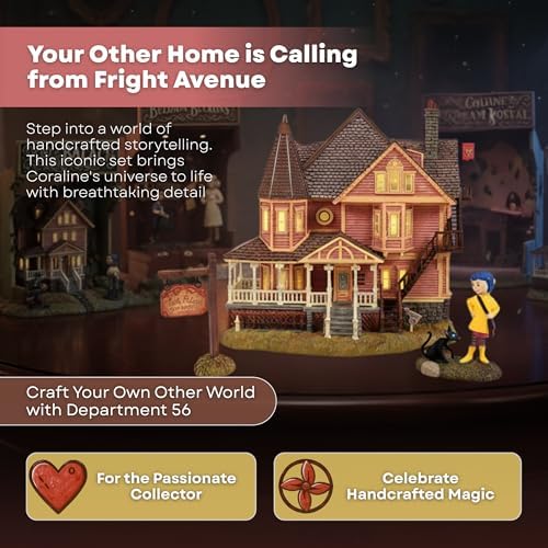Department 56 Coraline Pink Palace Apartments Village Set – Lighted Building ...
