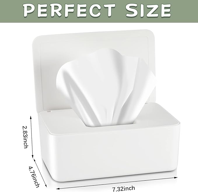 Newtay Dryer Sheet Holder with Hinged Lid, Plastic Dryer Sheet Dispenser - Image 2