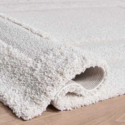 SAFAVIEH Florida Shag Rug 8'x10', Soft Plush Modern Cream SG454-1111
