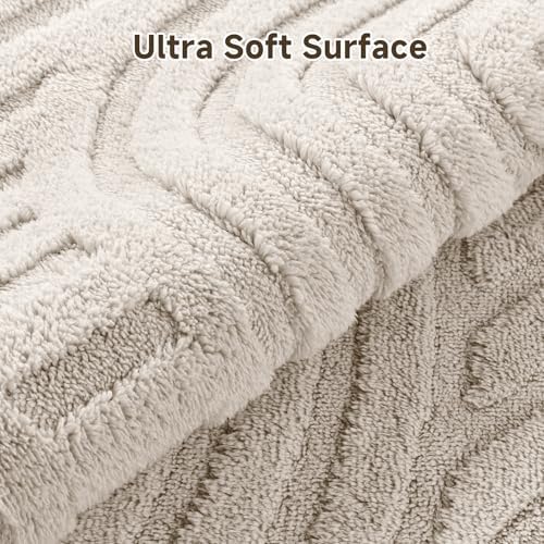 Pauwer Area Rugs for Living Room 5x7, Non Slip Washable Modern Rug, Beige