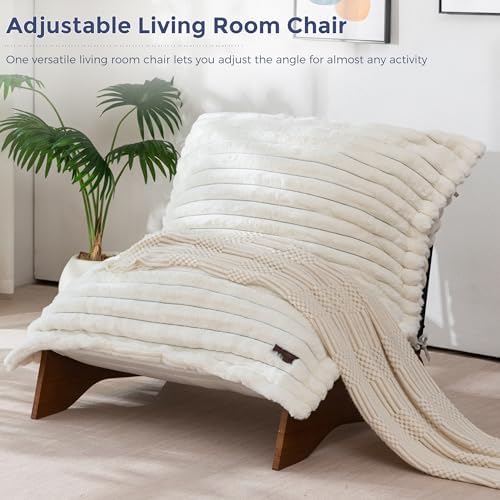 MAXYOYO Adjustable Living Room Chair, 3-Position Bean Bag Chair with Frame