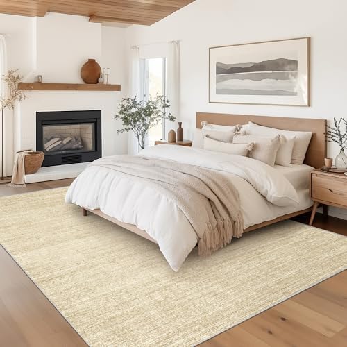 Valenrug 8x10 Area Rugs for Living Room, Large Washable Rug Non Slip, Tan