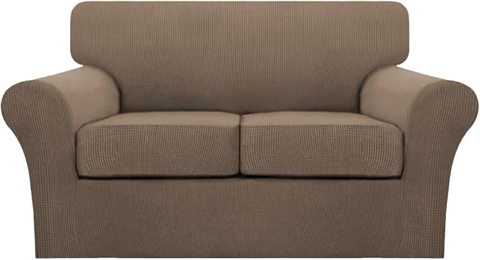 Turquoize 3 Piece Sofa Covers for 2 Cushion Couch Sofa Slipcover Soft Couch