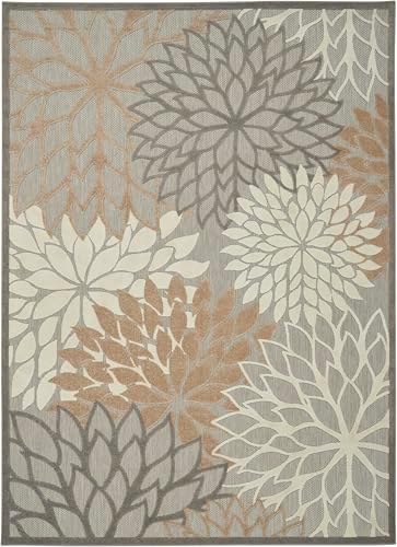 Nourison Home Aloha Natural 7' x 10' Area Rug - Easy Clean, Non Shedd...