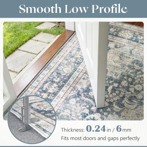 8x10 Blue Neutral Vintage Distressed Traditional Area Rug