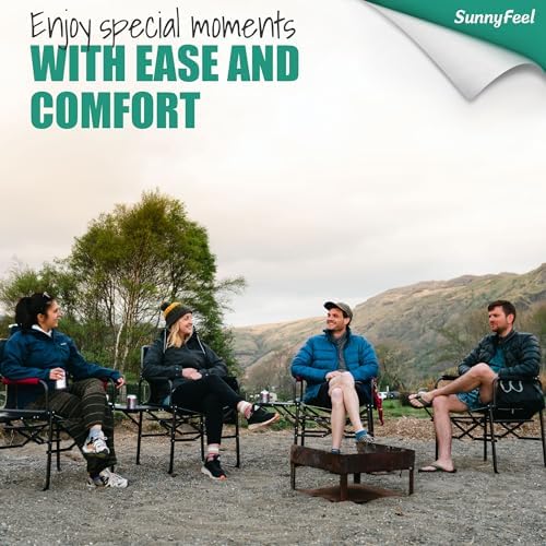 SUNNYFEEL Oversized Directors Camping Chair for Adults with Side Table | Padd...