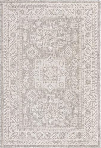 Rugs.com - Outdoor Aztec Rug – 6' 1 x 9' Light Gray Indoor/Outdoor Ru...