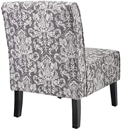 Linon Coco Accent Chair, Gray Damask