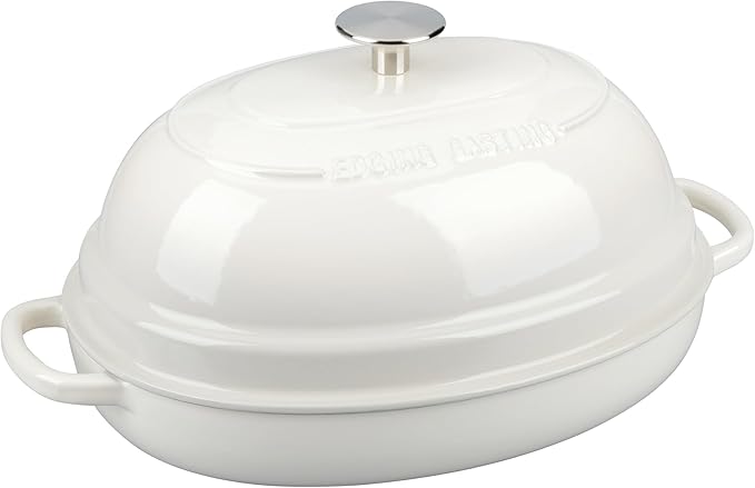 EDGING CASTING Enameled Oval Cast Iron Dutch Oven Pot