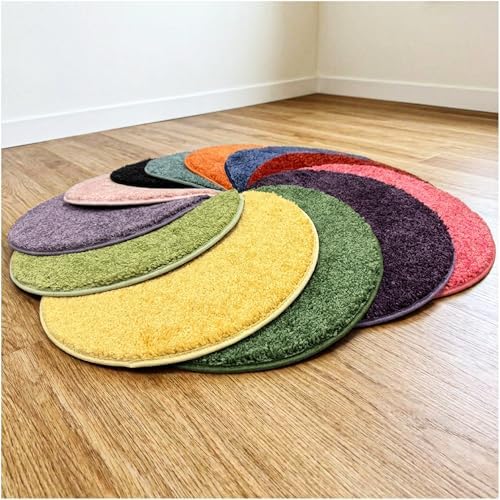 Koeckritz Rugs Rainbow Carpet Circle Seats, Set of 12, 18" Round