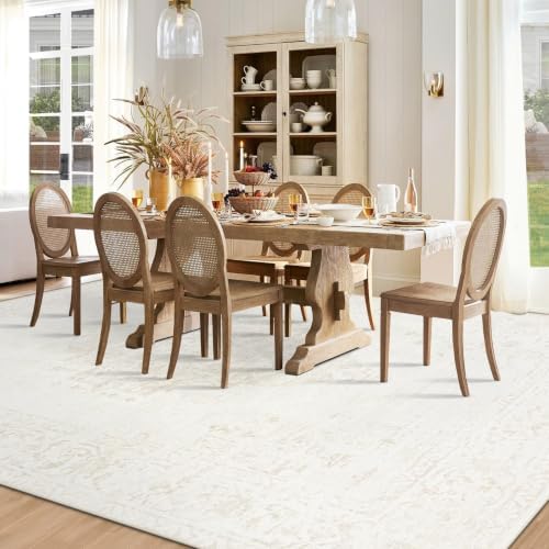 8x10 Area Rugs for Living Room: Washable Vintage Large Retro Rug Soft Non-Sli...