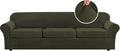 H.VERSAILTEX Modern Velvet Plush 4 Piece High Stretch Sofa Slipcover Furniture by HVERSAILTEX