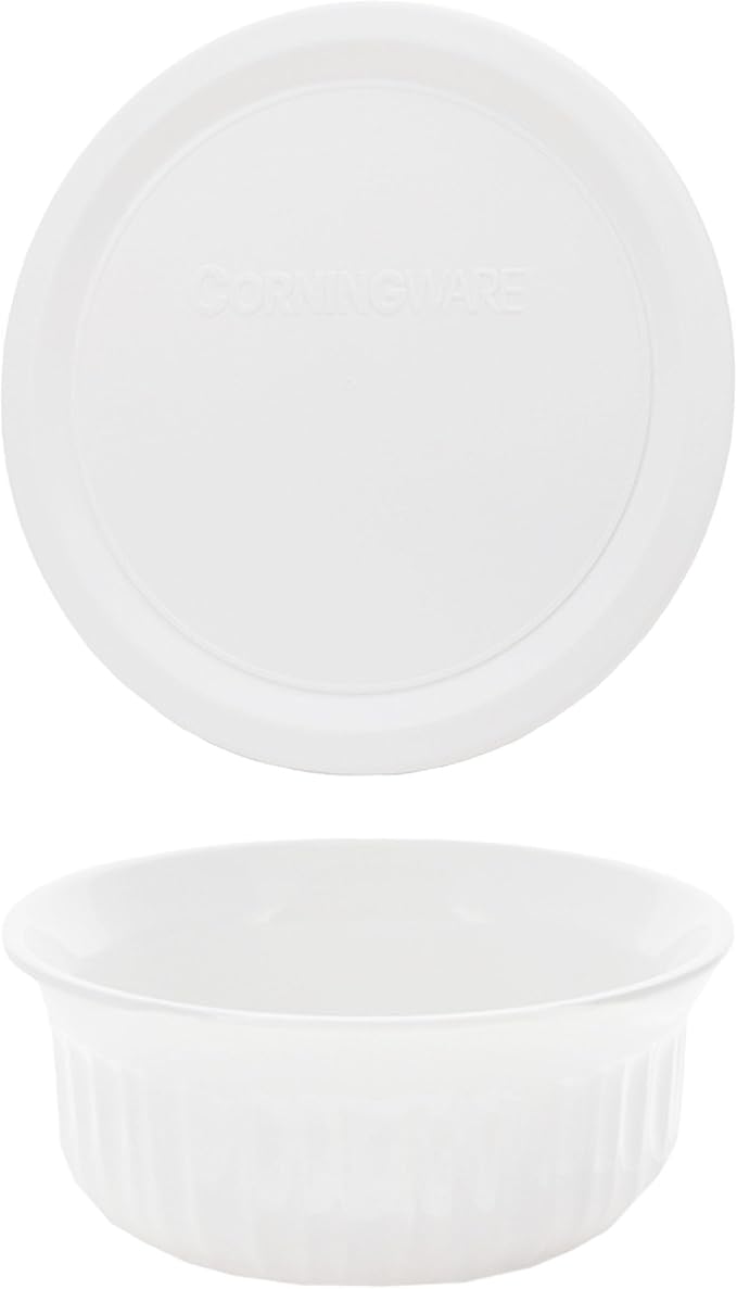 CorningWare FS16 16oz Round French White Casserole Dish w/F-16 French White - Image 3