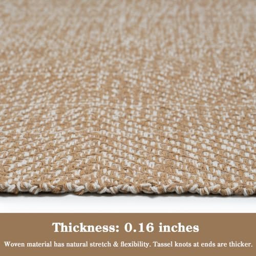 Collive 3' x 5' Woven Indoor Outdoor Porch Rug, Farmhouse Entryway Rugs