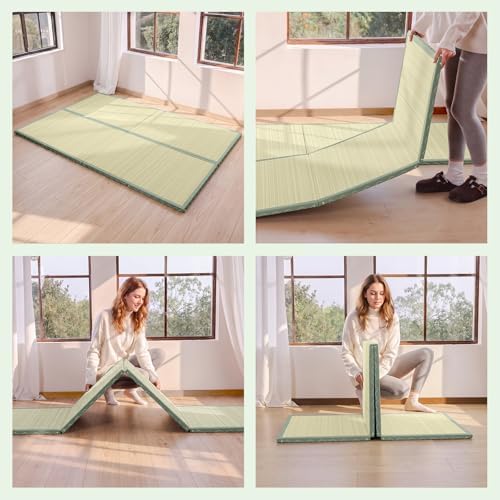 ZonLi Japanese Tatami Mat, Foldable Floor Sleeping Pad Futon Mattress