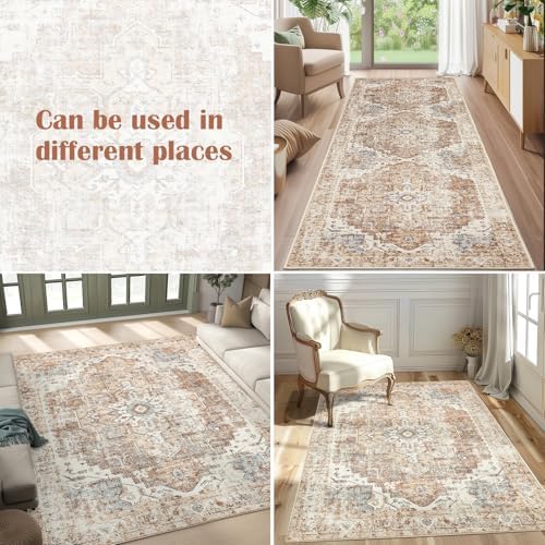 jinchan Area Rug 6x9 Washable Living Room Rug Vintage Indoor Large Floor Cove...