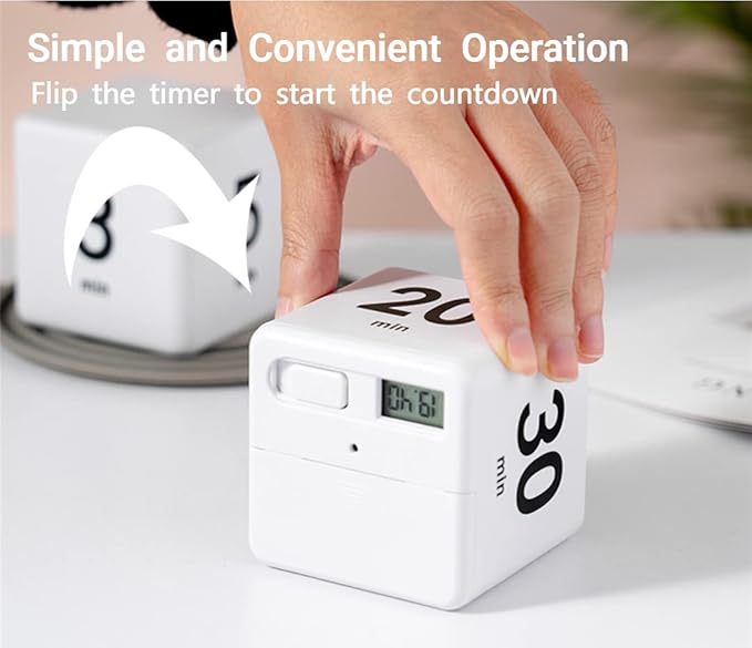 Feilifan Cube Timer, Productivity Cube Flip Timer - Image 3