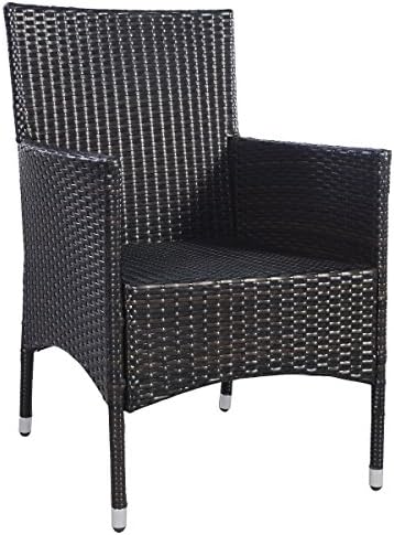 Tangkula 2 Pcs Patio Armchair Rattan Single Chair Set Outdoor Modern Wicker R...