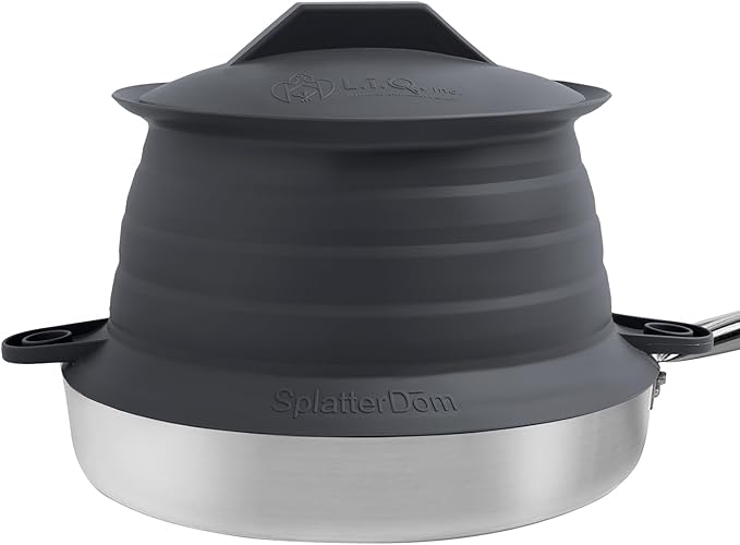 L.I.Q Silicone Splatter Guard – Fits 8 and 10 Inch Pots – Microwave Safe and by LIQInc