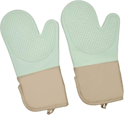 6-Piece Silicone Oven Mitts Set, Heat Resistant Kitchen Gloves - Image 2