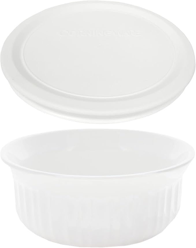 CorningWare FS16 16oz Round French White Casserole Dish w/F-16 French White - Image 5