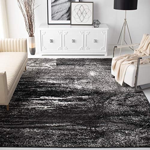 SAFAVIEH Adirondack Area Rug 8'x10', Modern Silver & Black ADR112A