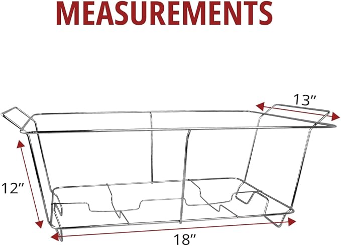 COMFICOVE 12 Pack Chafing Wire Rack Buffet Stand Chrome Frame - Image 4