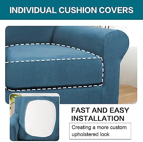 Turquoize 2 Piece Chair Covers Chair Slipcovers for Living Room Armchair Couc...