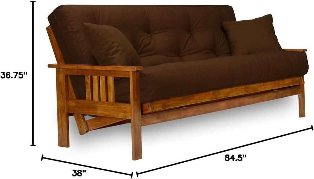 Nirvana Futons Stanford Futon Set - Queen Size, Frame, 8" Mattress, Micr...
