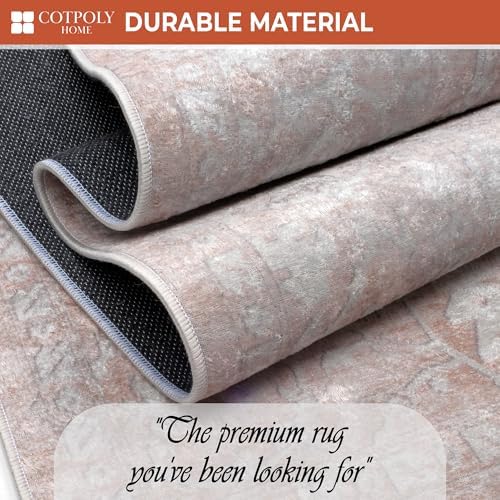 COTPOLY 5' x 8' Washable Area Rug for Living Room, Kitchen, Hallway, ...
