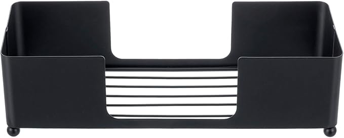 MyGift Modern Matte Black Metal Tabletop Commercial Folded Paper Towel Holder - Image 5