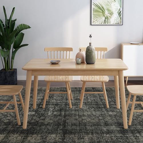 8x10 Vintage Washable Area Rug, Black