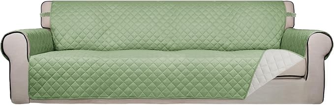PureFit Reversible Quilted Sofa Cover, Water Resistant Slipcover Furniture by PureFit
