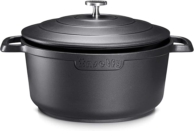 Nonstick Dutch Oven Pot with Lid-5 QT Cast Aluminum Oven Pot with Two Handles by INSETFY