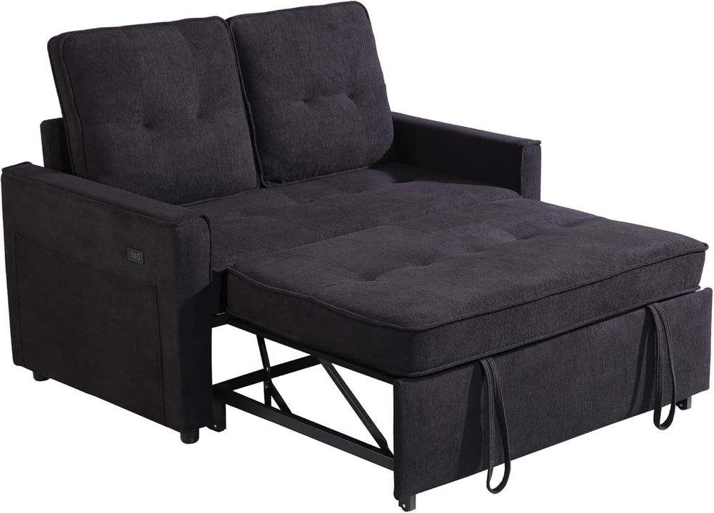 Actinidia 3 in 1 Convertible Sofa Bed, 53" Modern Loveseat Sleeper Sofa ...