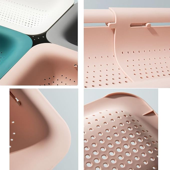NIWWIN Collapsible Kitchen Colander Strainer, Expandable Over the Sink Colander - Image 7