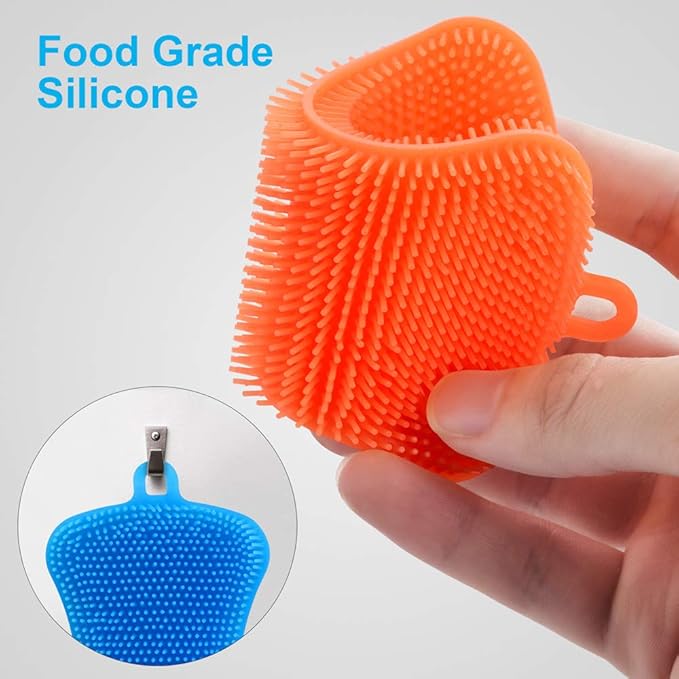 3PCS OstWony Silicone Dish Sponges, Super Food-Grade Silicone Sponges, Especial - Image 2