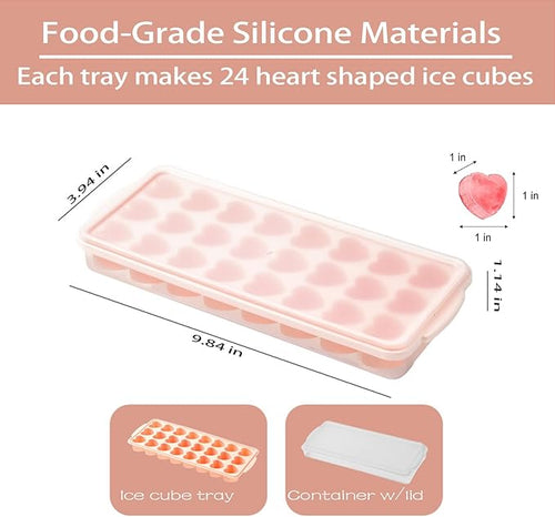 2 Pack Heart-Shaped Ice Cube Trays - Image 2