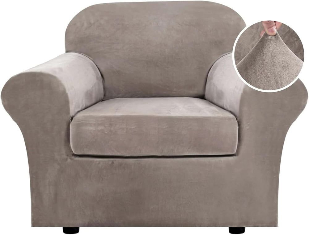H.VERSAILTEX Rich Stretch 2 Piece Chair Cover Chair Slipcover Sofa Cover Furn...