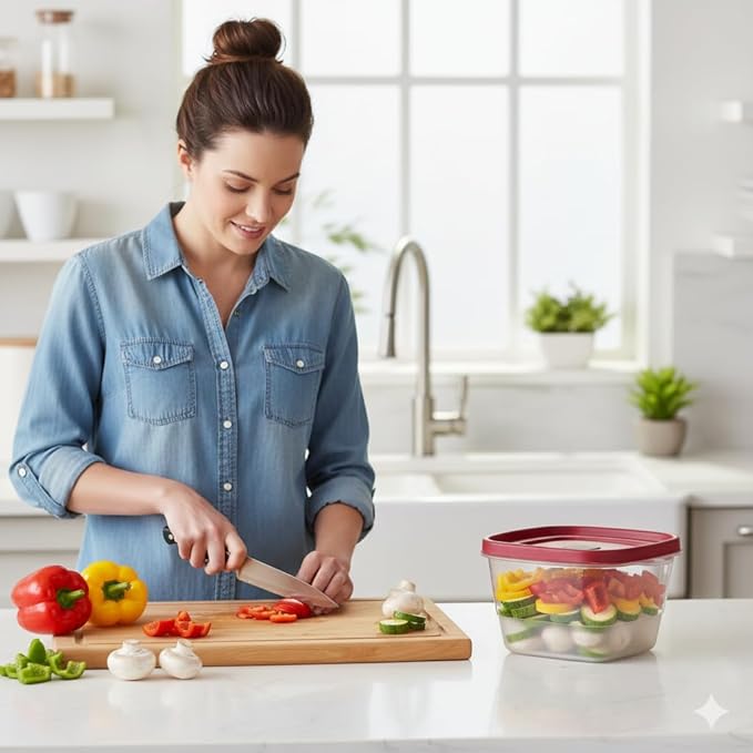 Tribello BPA-Free Plastic Food Storage Set, Dishwasher Safe: Perfect - Image 3