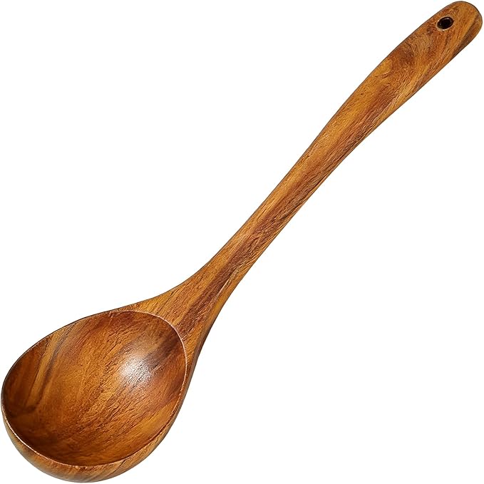Wooden Ladle, Natural Acacia Wood Soup Spoons by Visit+the+TMKIT+